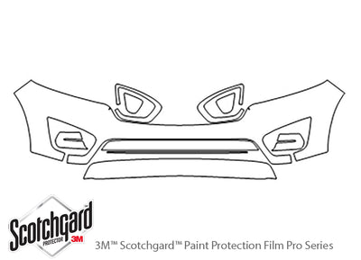 sorento 3M Clear Bra Bumper Precut PPF Diagram