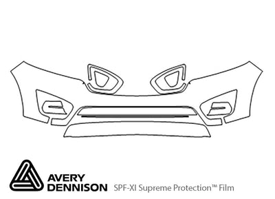 sorento Avery Dennison Clear Bra Bumper Precut PPF Diagram