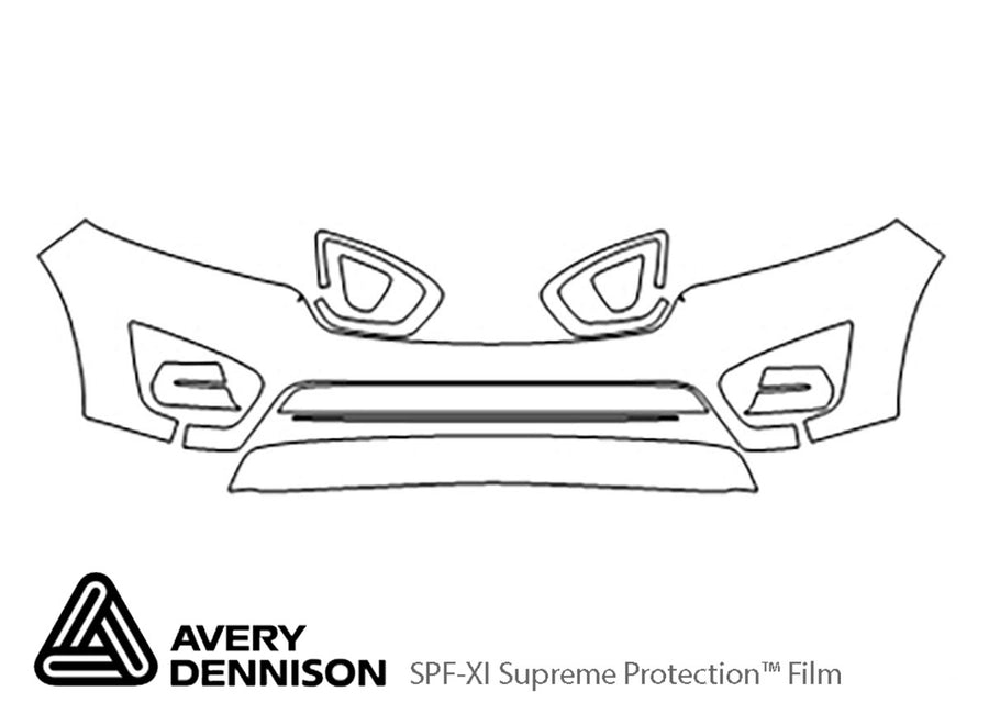 sorento Avery Dennison Clear Bra Bumper Precut PPF Diagram