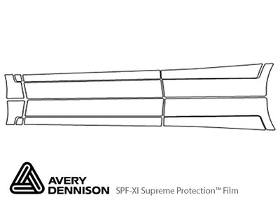 sorento Avery Dennison Clear Bra Door Cup Precut PPF Diagram