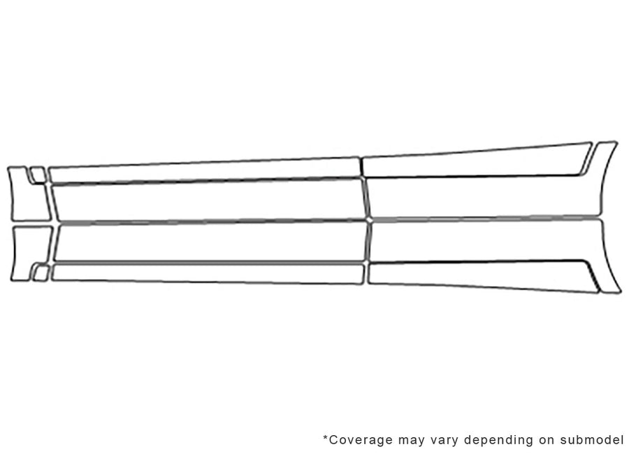 sorento Avery Dennison Clear Bra Door Cup Precut PPF Diagram