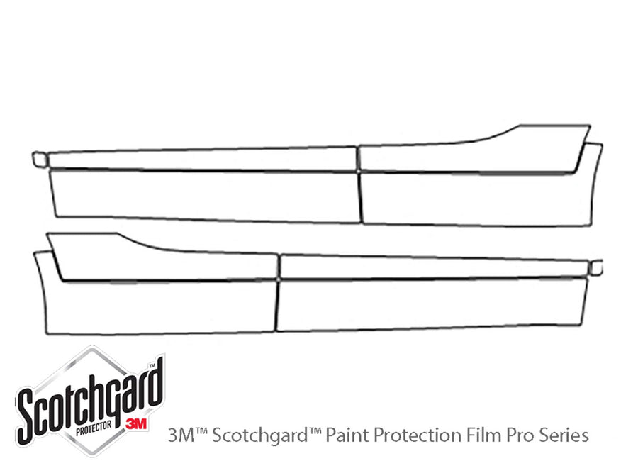 sorento 3M Clear Bra Door Cup Precut PPF Diagram