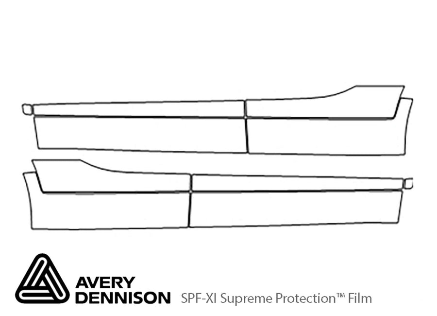 sorento Avery Dennison Clear Bra Door Cup Precut PPF Diagram