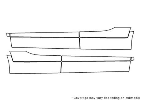sorento Avery Dennison Clear Bra Door Cup Precut PPF Diagram