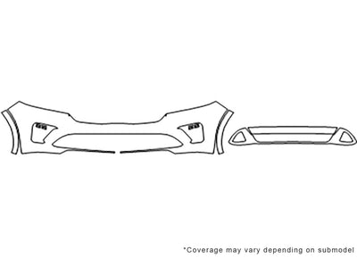 sorento 3M Clear Bra Bumper Precut PPF Diagram