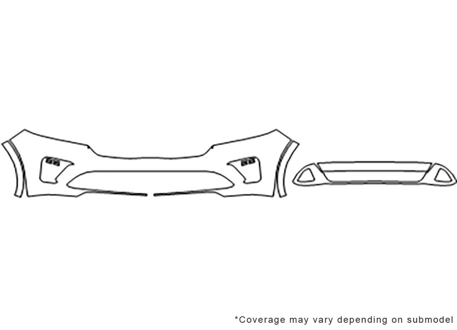 sorento 3M Clear Bra Bumper Precut PPF Diagram