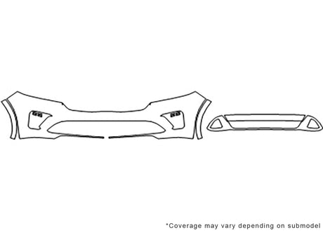 sorento Avery Dennison Clear Bra Bumper Precut PPF Diagram