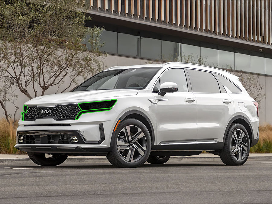 kia sorento 2021-2025 Headlight Tint Location