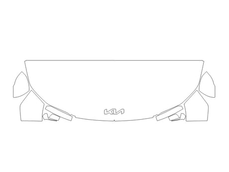 sorento 3M Clear Bra Hood Precut PPF Diagram