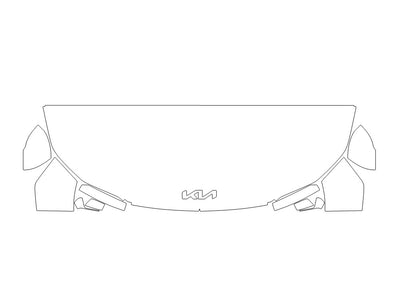 sorento Avery Dennison Clear Bra Hood Precut PPF Diagram