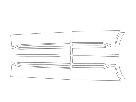 sorento 3M Clear Bra Door Cup Precut PPF Diagram