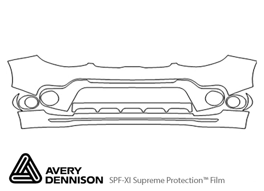 soul Avery Dennison Clear Bra Bumper Precut PPF Diagram
