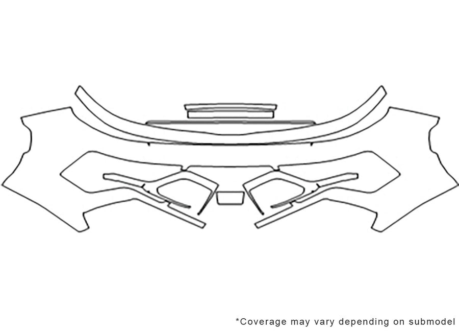 soul 3M Clear Bra Bumper Precut PPF Diagram