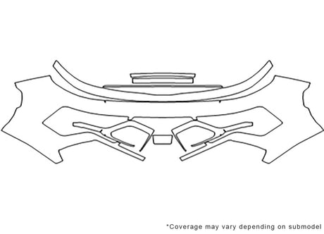 soul Avery Dennison Clear Bra Bumper Precut PPF Diagram
