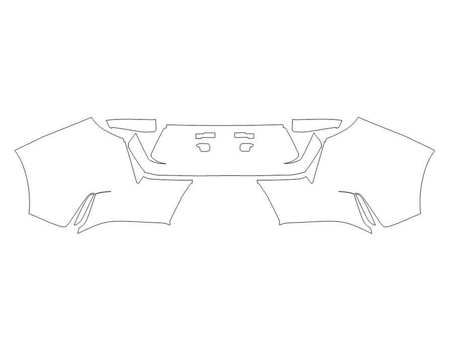 soul 3M Clear Bra Door Cup Precut PPF Diagram