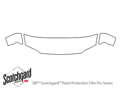 spectra 3M Clear Bra Hood Precut PPF Diagram