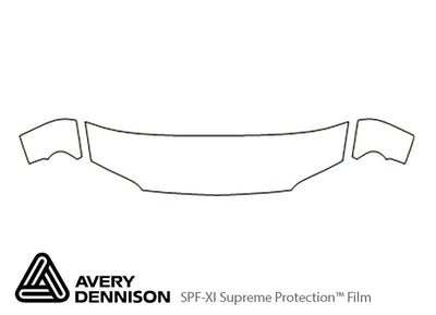 spectra Avery Dennison Clear Bra Hood Precut PPF Diagram