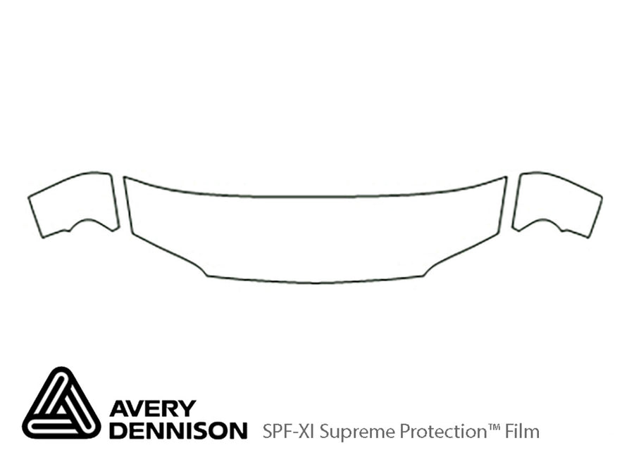 spectra Avery Dennison Clear Bra Hood Precut PPF Diagram