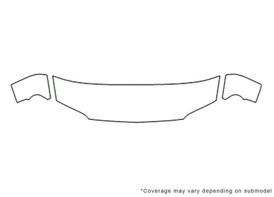 spectra 3M Clear Bra Hood Precut PPF Diagram