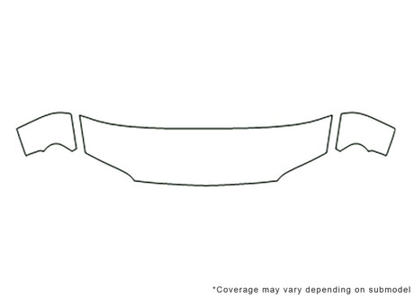 spectra 3M Clear Bra Hood Precut PPF Diagram
