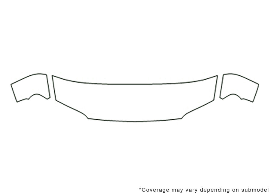 spectra 3M Clear Bra Hood Precut PPF Diagram