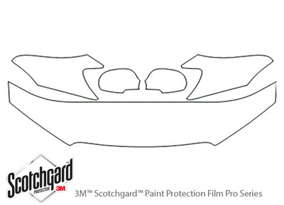 spectra 3M Clear Bra Hood Precut PPF Diagram