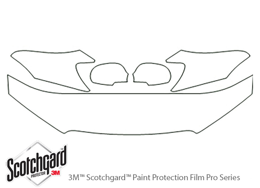 spectra 3M Clear Bra Hood Precut PPF Diagram