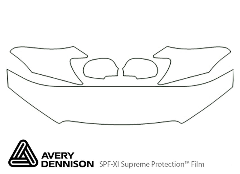 spectra Avery Dennison Clear Bra Hood Precut PPF Diagram