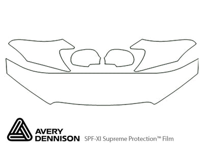 spectra Avery Dennison Clear Bra Hood Precut PPF Diagram