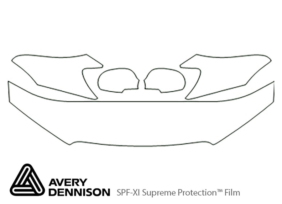 spectra Avery Dennison Clear Bra Hood Precut PPF Diagram