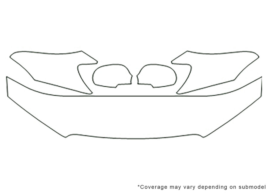 spectra 3M Clear Bra Hood Precut PPF Diagram