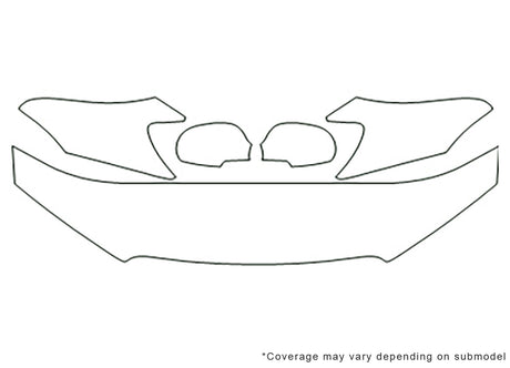 spectra Avery Dennison Clear Bra Hood Precut PPF Diagram