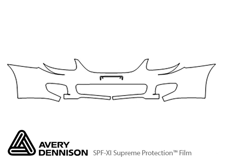 spectra Avery Dennison Clear Bra Bumper Precut PPF Diagram