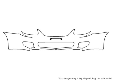spectra Avery Dennison Clear Bra Bumper Precut PPF Diagram