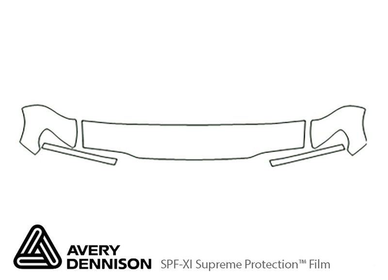 sportage Avery Dennison Clear Bra Hood Precut PPF Diagram