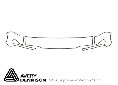 sportage Avery Dennison Clear Bra Hood Precut PPF Diagram
