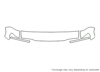 sportage Avery Dennison Clear Bra Hood Precut PPF Diagram