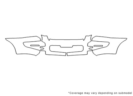 sportage Avery Dennison Clear Bra Bumper Precut PPF Diagram