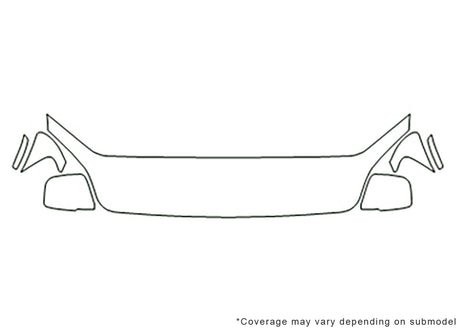 sportage Avery Dennison Clear Bra Hood Precut PPF Diagram