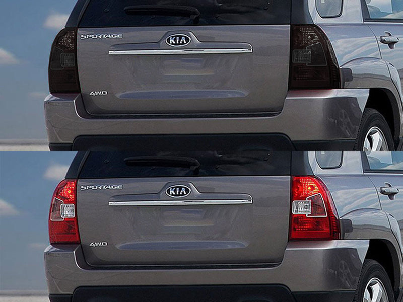 sportage Before and After Smoked Taillights