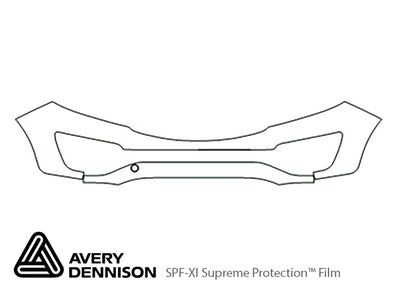 sportage Avery Dennison Clear Bra Bumper Precut PPF Diagram