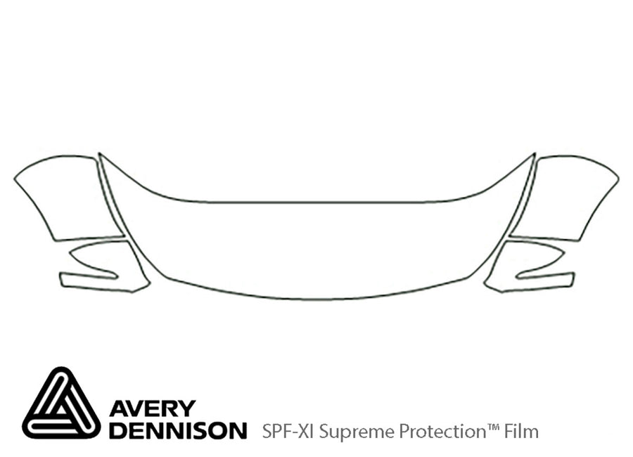 sportage Avery Dennison Clear Bra Hood Precut PPF Diagram