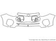 sportage Avery Dennison Clear Bra Bumper Precut PPF Diagram