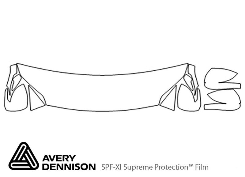sportage Avery Dennison Clear Bra Hood Precut PPF Diagram