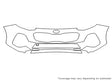 sportage Avery Dennison Clear Bra Bumper Precut PPF Diagram