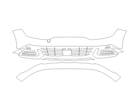 sportage 3M Clear Bra Bumper Precut PPF Diagram