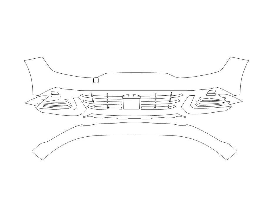 sportage 3M Clear Bra Bumper Precut PPF Diagram