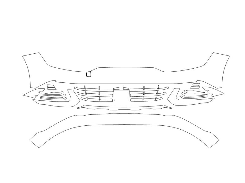 sportage Avery Dennison Clear Bra Bumper Precut PPF Diagram