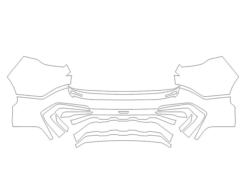 sportage Avery Dennison Clear Bra Door Cup Precut PPF Diagram