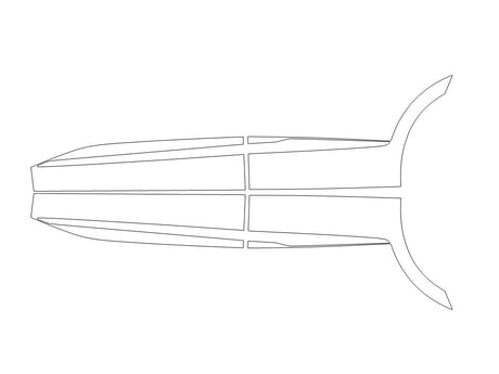 sportage Avery Dennison Clear Bra Door Cup Precut PPF Diagram